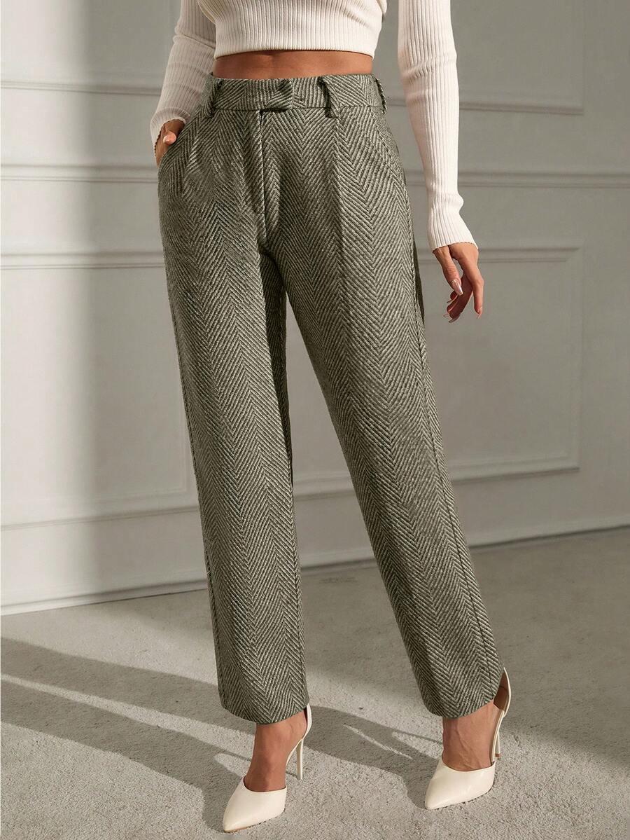 SHEIN SPODNIE PROSTA NOGAWKA S06__S