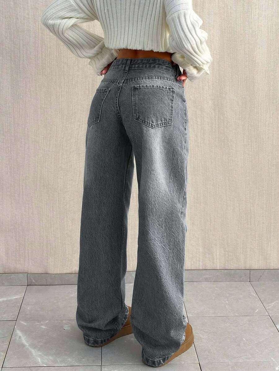 SHEIN SZARE SPODNIE JEANS S06__L