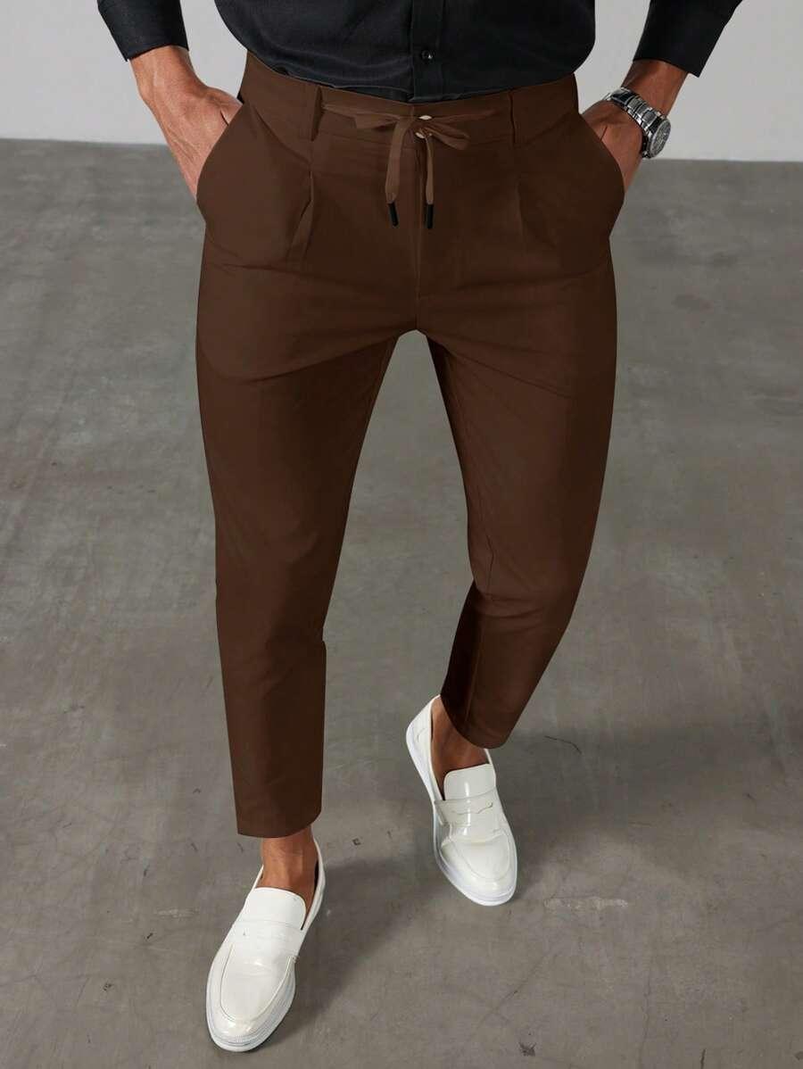 SHEIN BRĄZOWE SPODNIE CASUAL S06__M