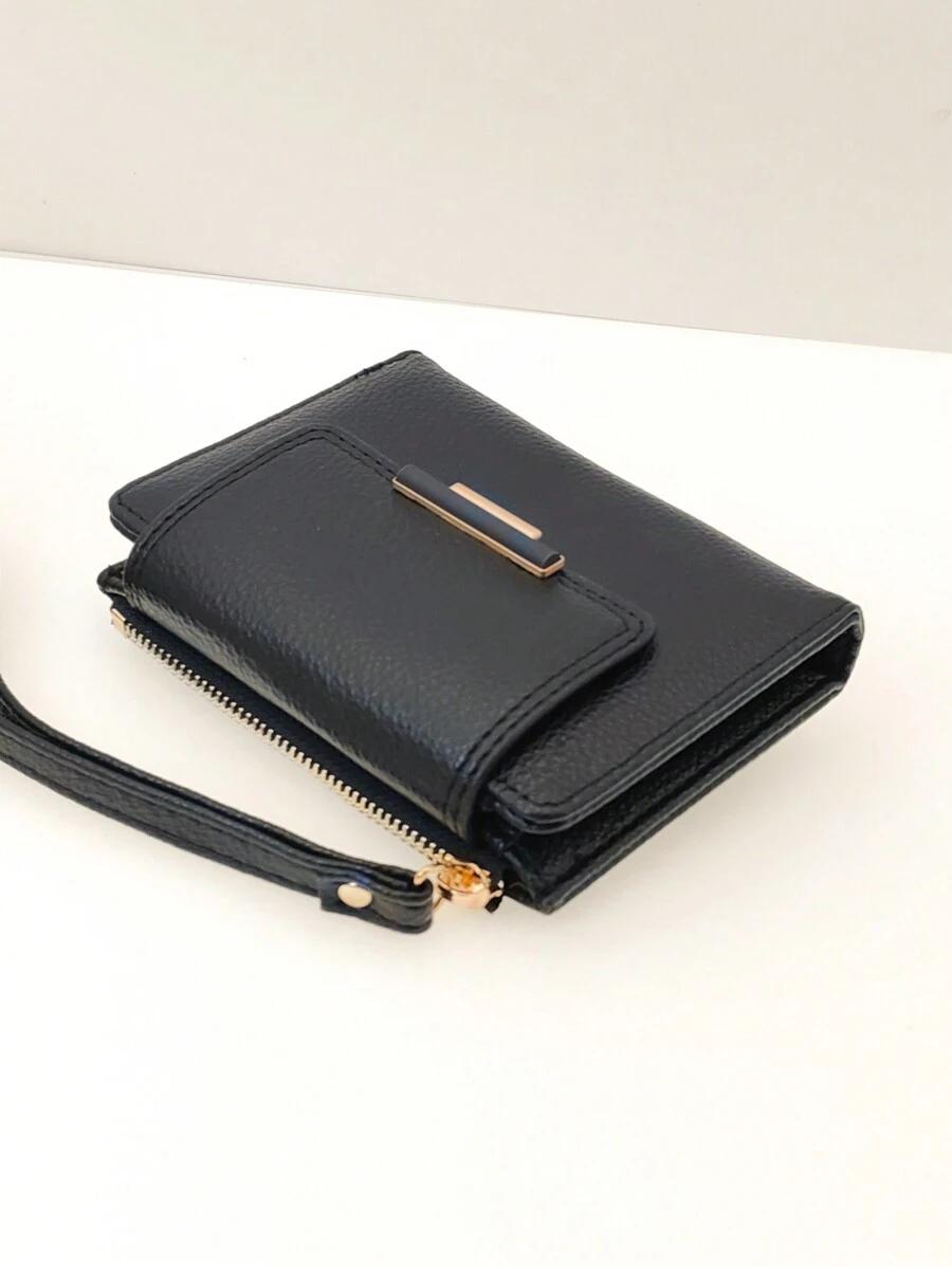 SHEIN KLASYCZNY CZARNY PORTFEL IMITACJA SKÓRY S07__9,5X12