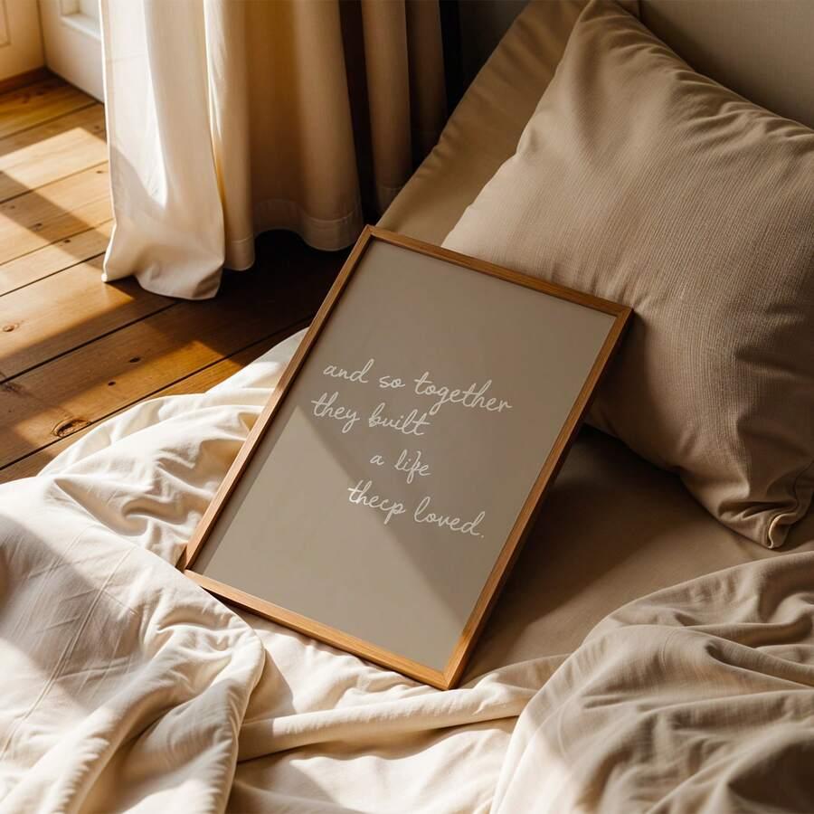 SHEIN BEŻOWY PLAKAT NA ŚCIANĘ S07__50X70