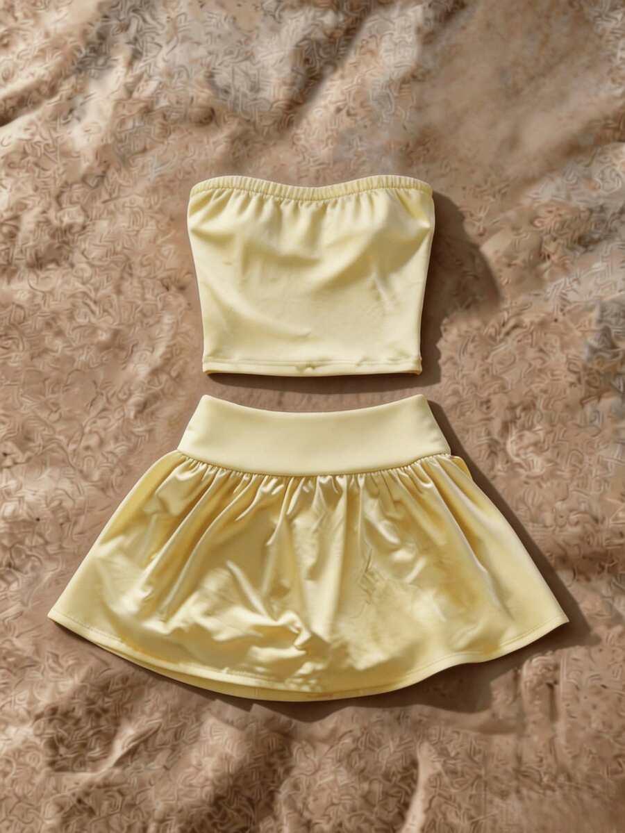 SHEIN KOMPLET TOP SPÓDNICA S06__S