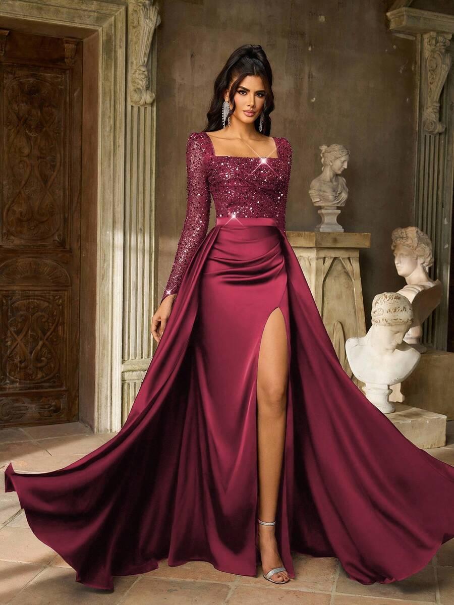 AUREIA CZERWONA MAXI SUKIENKA S06__XS