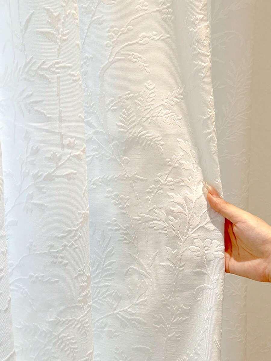 SHEIN BIAŁA ZASŁONA WZÓR S07__200X260CM