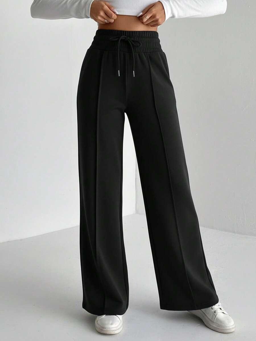 SHEIN CZARNE SPODNIE DRESOWE S06__L