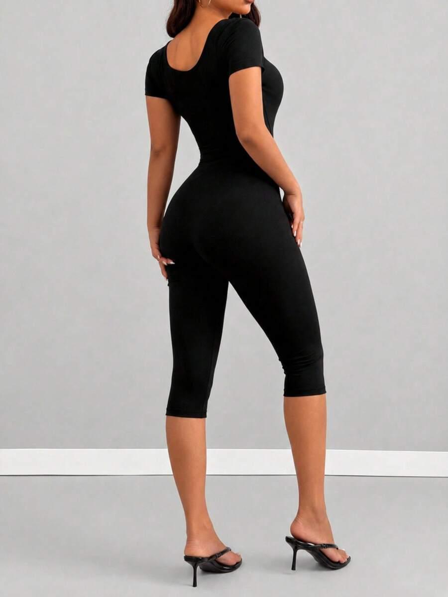 SHEIN CZARNY KOMBINEZON CASUAL S06__M