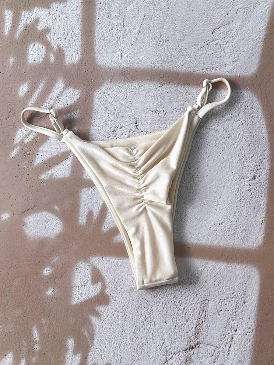 SHEIN KREMOWY DÓŁ OD BIKINI S09__M