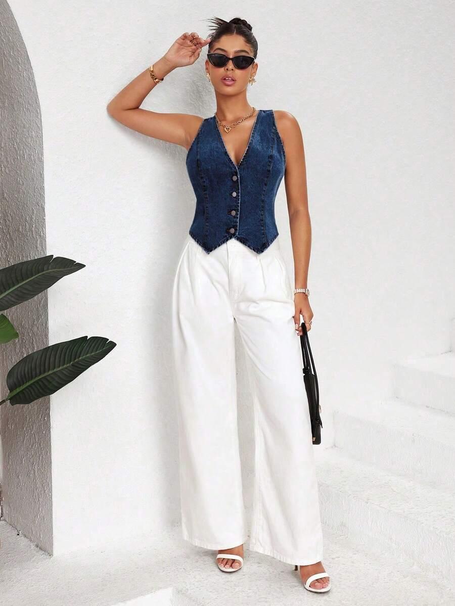 SELENZA NIEBIESKA KAMIZELKA JEANS S06__M