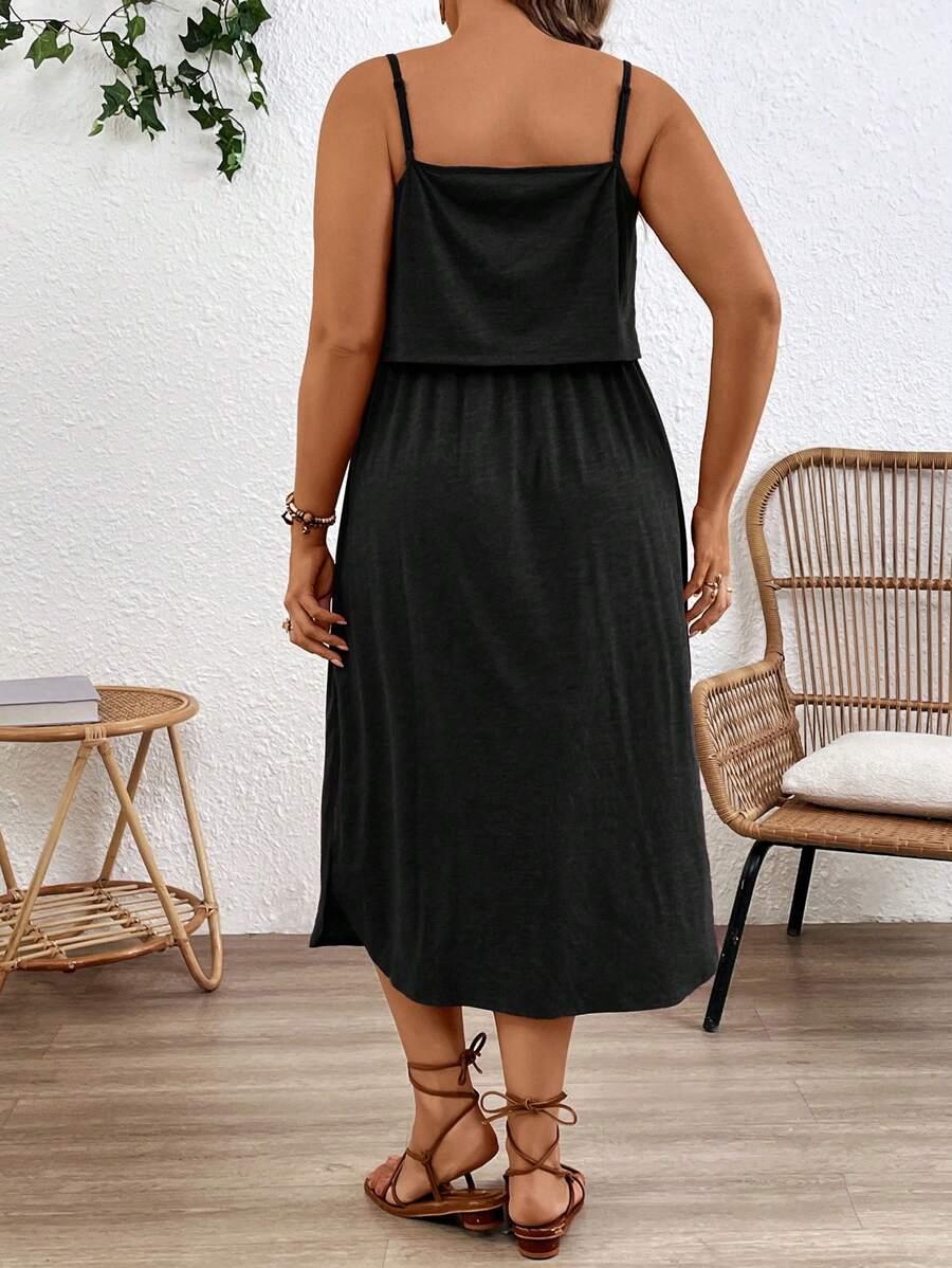 PLUSSIVA CZARNA MIDI SUKIENKA S06__52