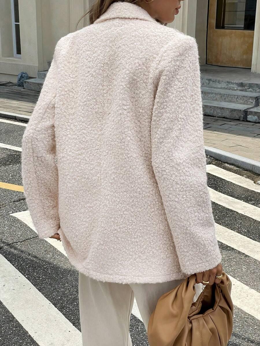 SHEIN BEŻOWA MARYNARKA TEKSTURA W01__M