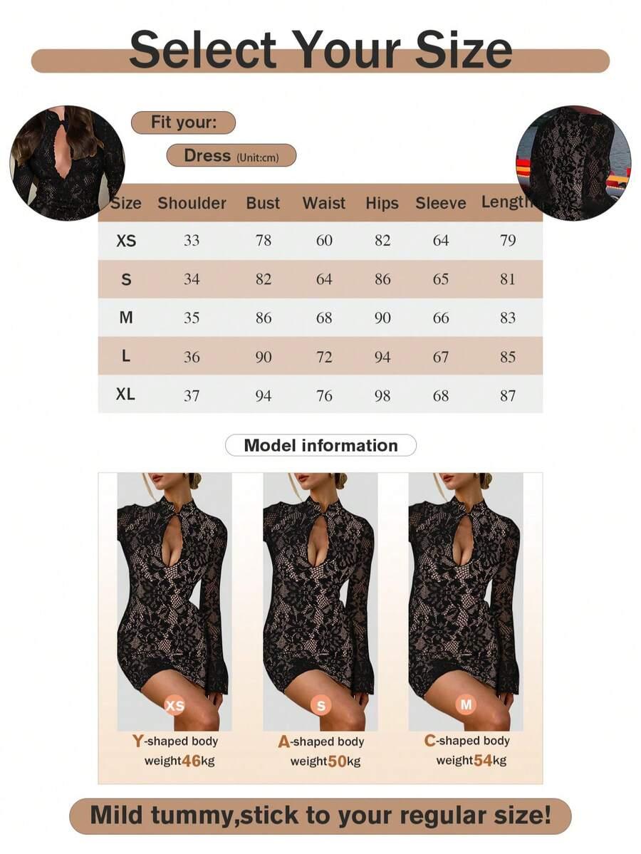 SHEIN CZARNA MINI SUKIENKA KORONKA S06__XS