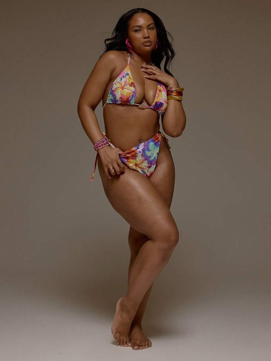 MUSERA DÓŁ OD BIKINI WZÓR KWIATY S09__XXL