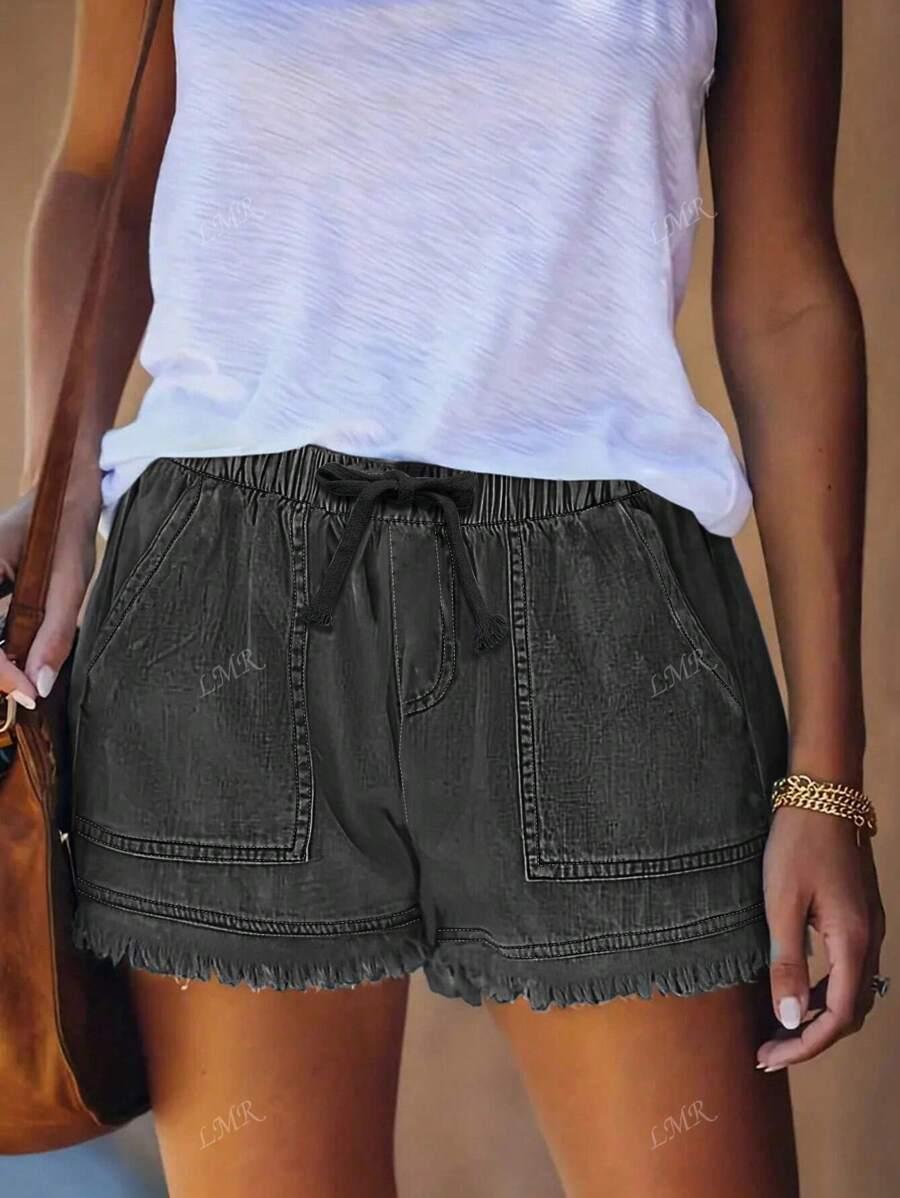 SHEIN SZARE SPODENKI JEANS S06__M