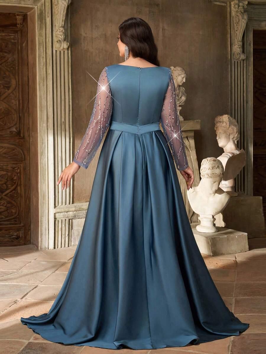SHEIN NIEBIESKA SUKIENKA MAXI S06__46