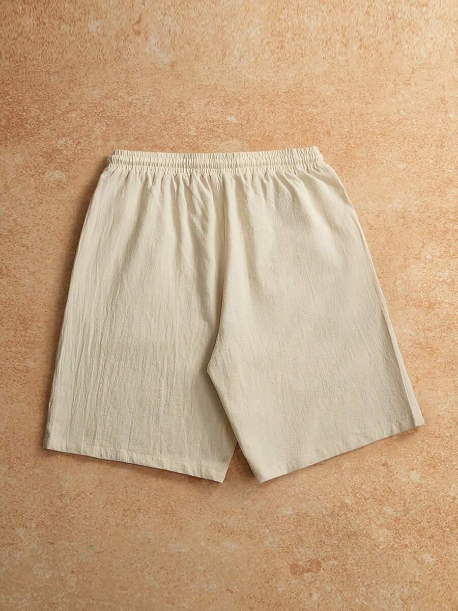 MANFINITY BEŻOWE SPODENKI CASUAL S09__S