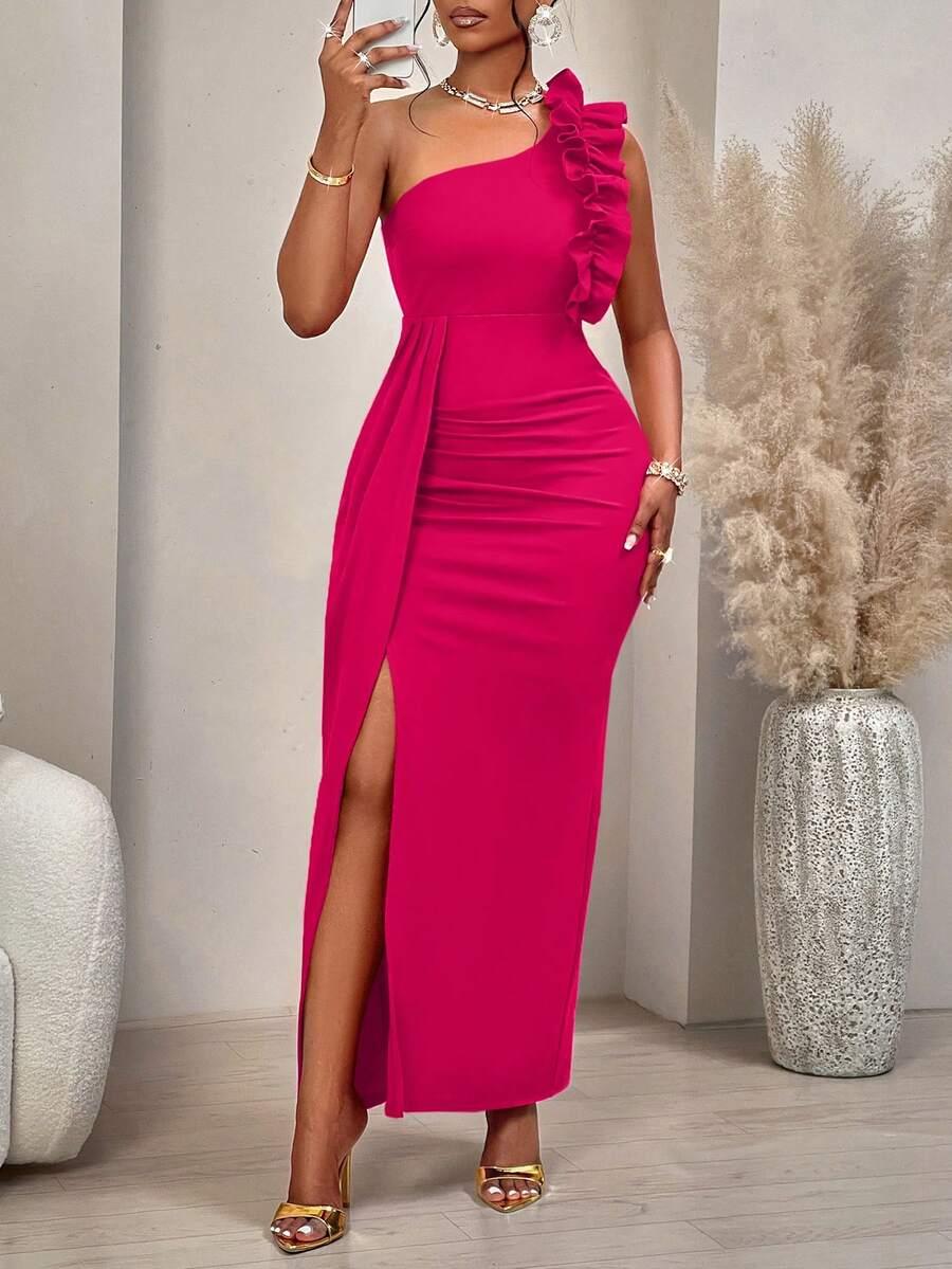 SHEIN RÓŻOWA MAXI SUKIENKA PK01__M