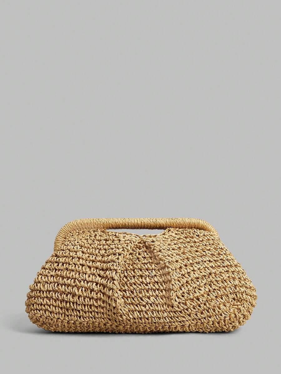 ONTRE BEŻOWA TOREBKA TEKSTURA S07__25X18CM