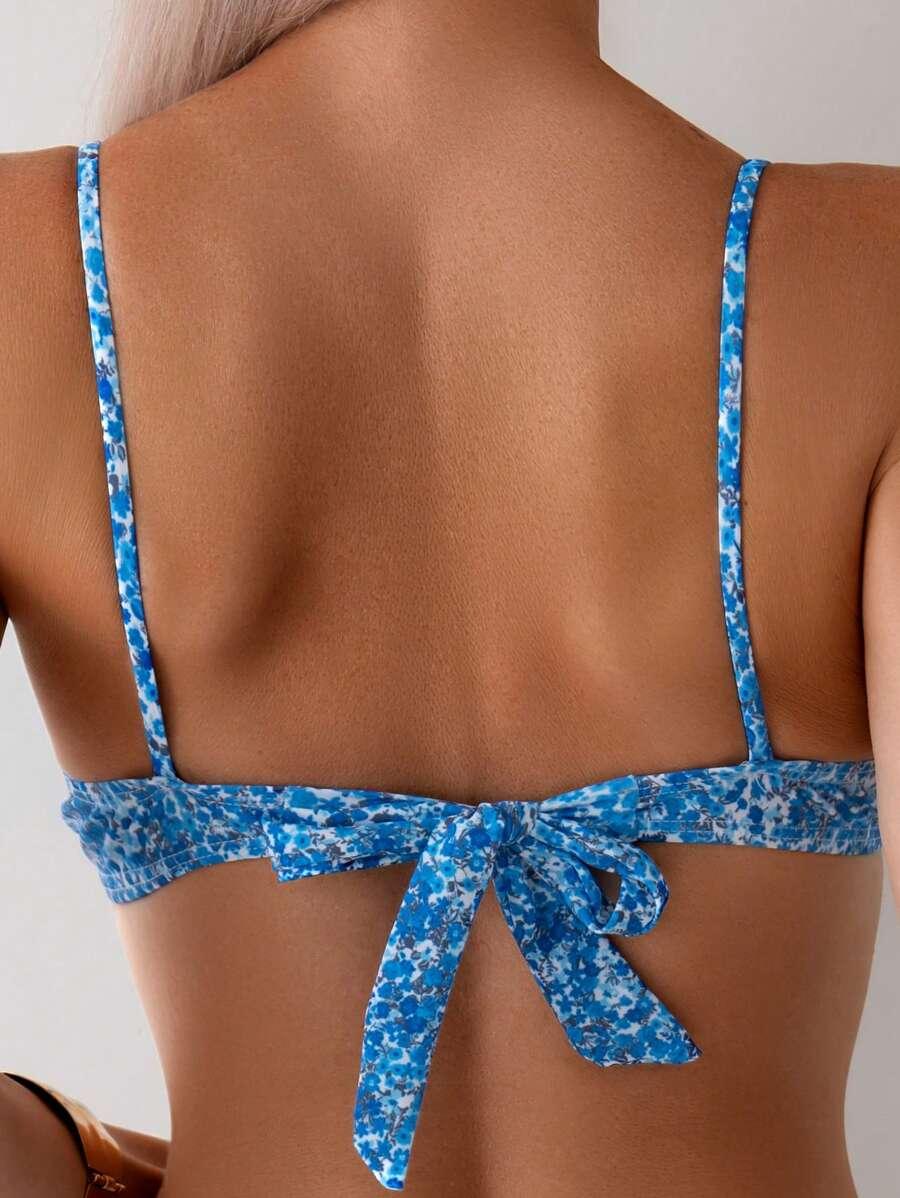 SHEIN NIEBIESKI DWUCZĘŚCIOWY STRÓJ KĄPIELOWY S09__M