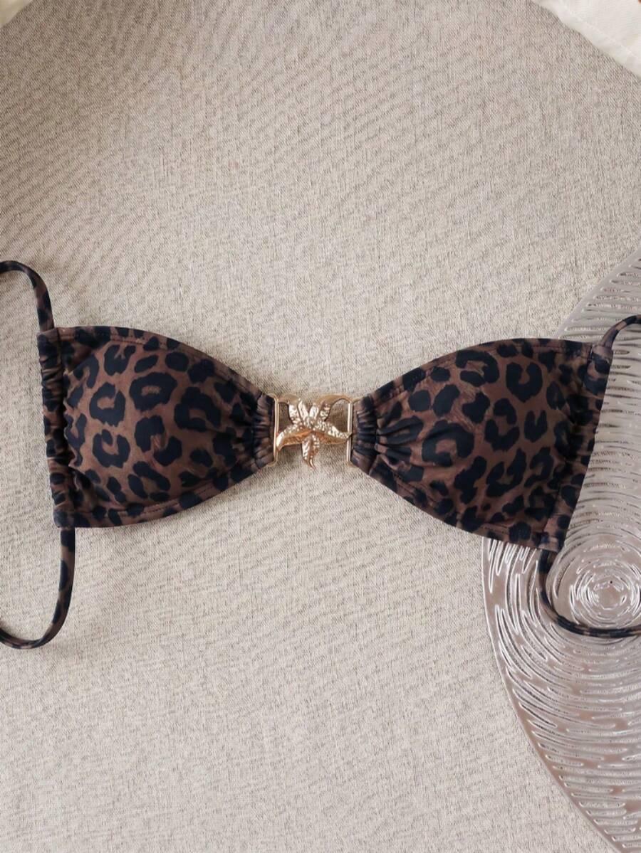 SHEIN GÓRA OD BIKINI ANIMAL PRINT S09__L