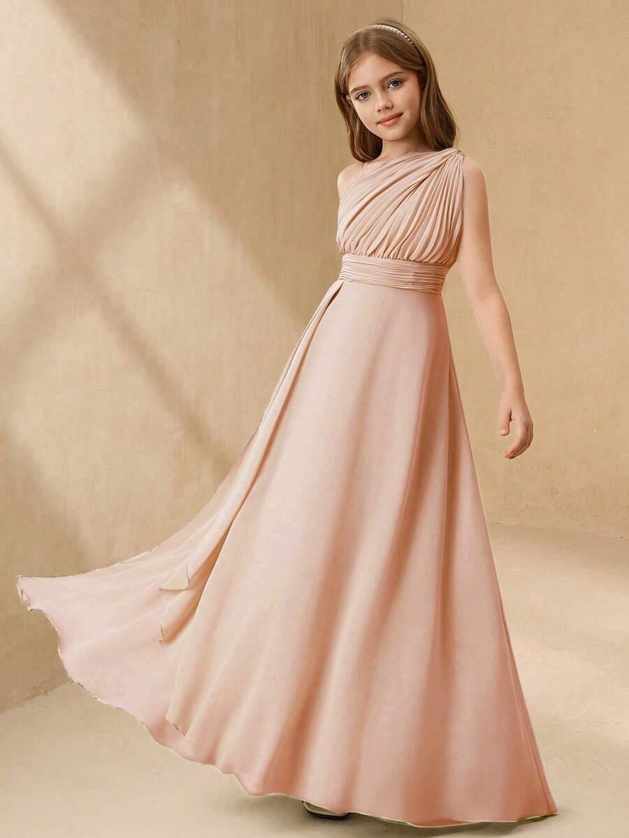 SHEIN MAXI SUKIENKA ASYMETRYCZNY DEKOLT S06__146/152
