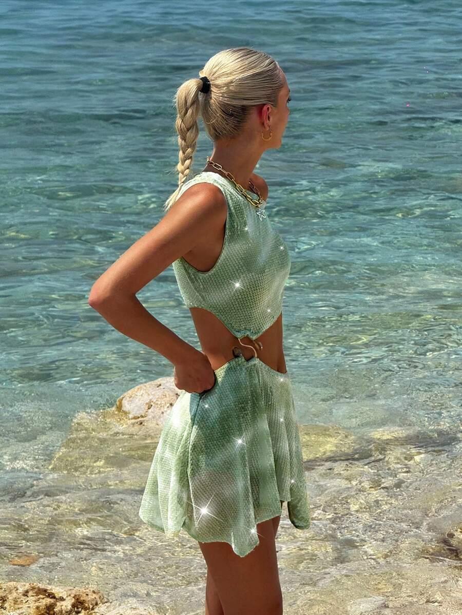 SWEETINA ZIELONA MINI SUKIENKA S06__L