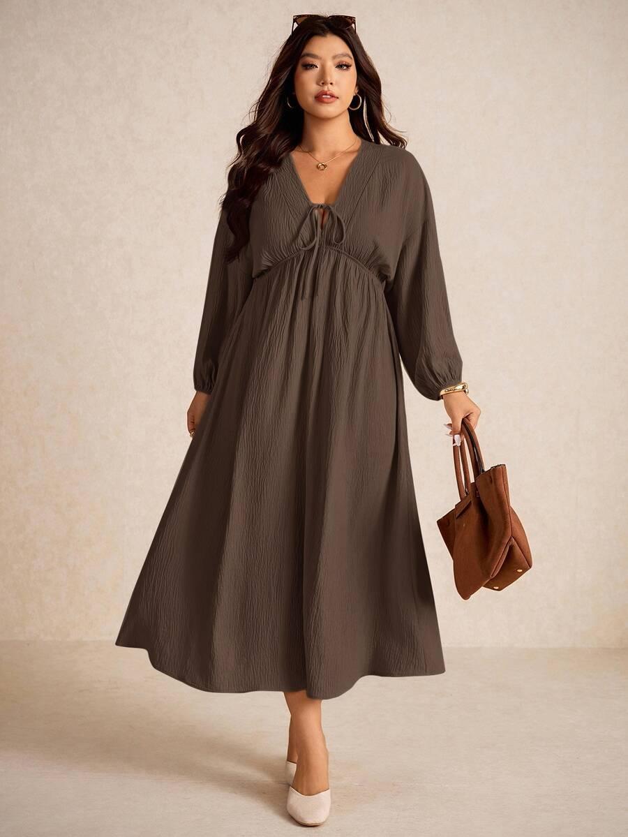 ELAQUOR BRĄZOWA MIDI SUKIENKA S06__48