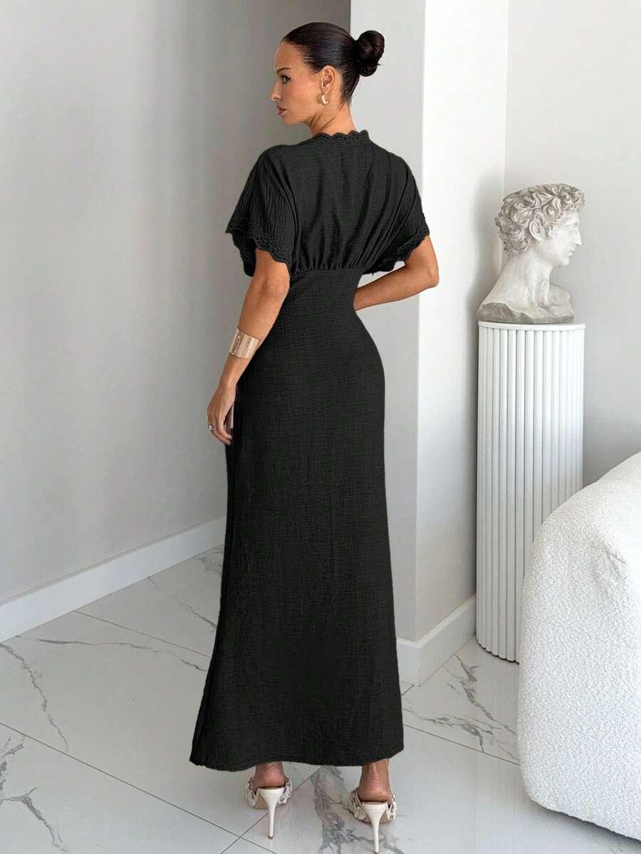 SIREN GAZE CZARNA SUKIENKA MAXI S09__M