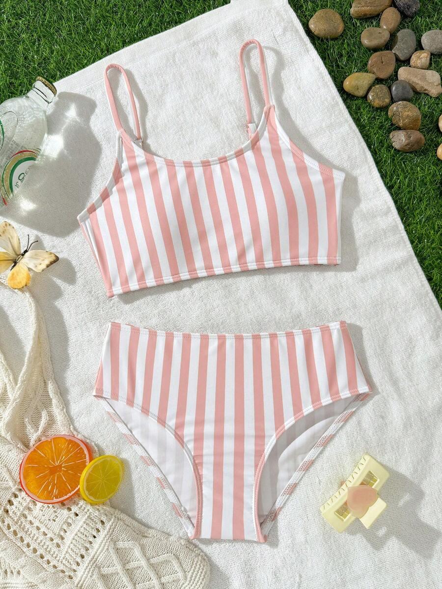SHEIN DWUCZĘŚCIOWY STRÓJ KĄPIELOWY S09__134-140