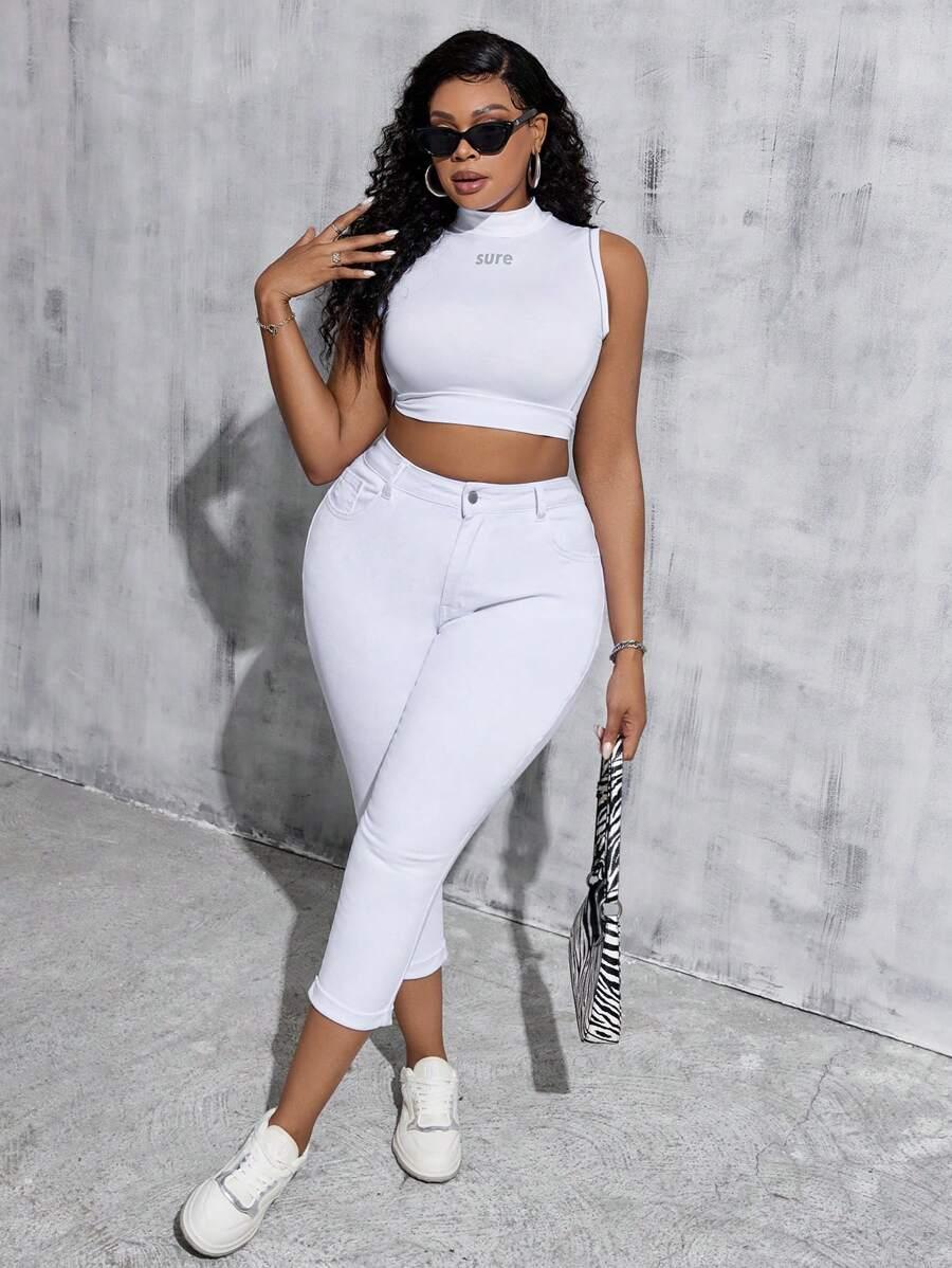 SHEIN BIAŁE SPODNIE JEANS S06__50