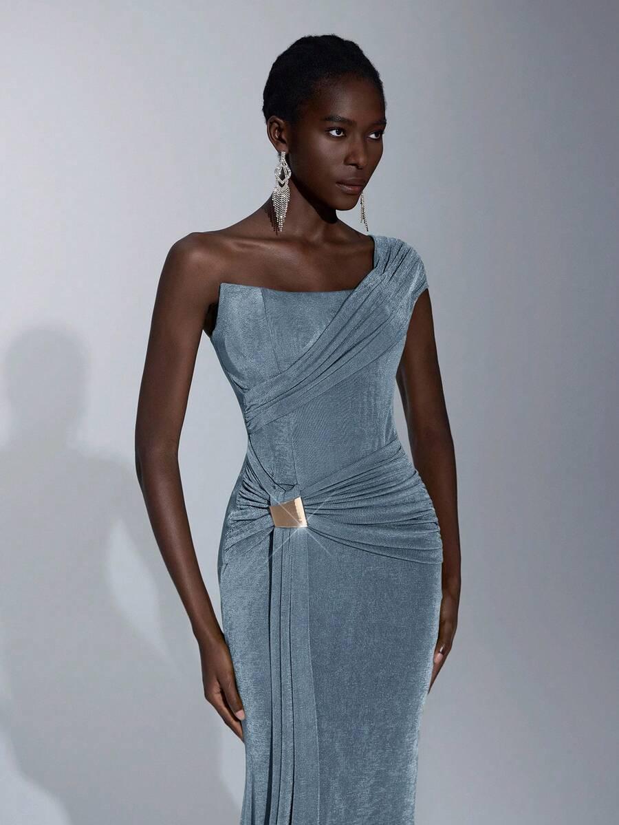 SHEIN NIEBIESKA SUKIENKA MAXI S06__L