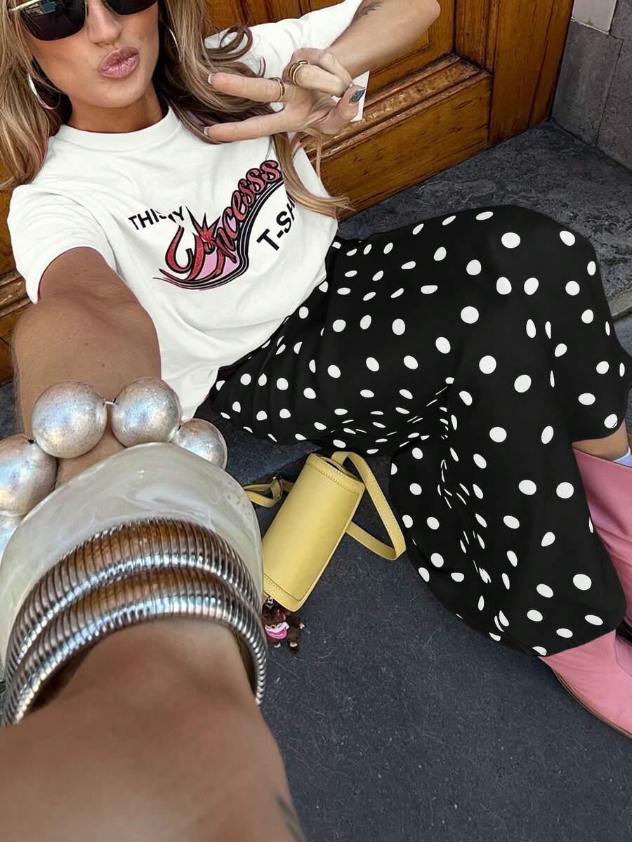 SHEIN MAXI SPÓDNICA GROSZKI S06__L