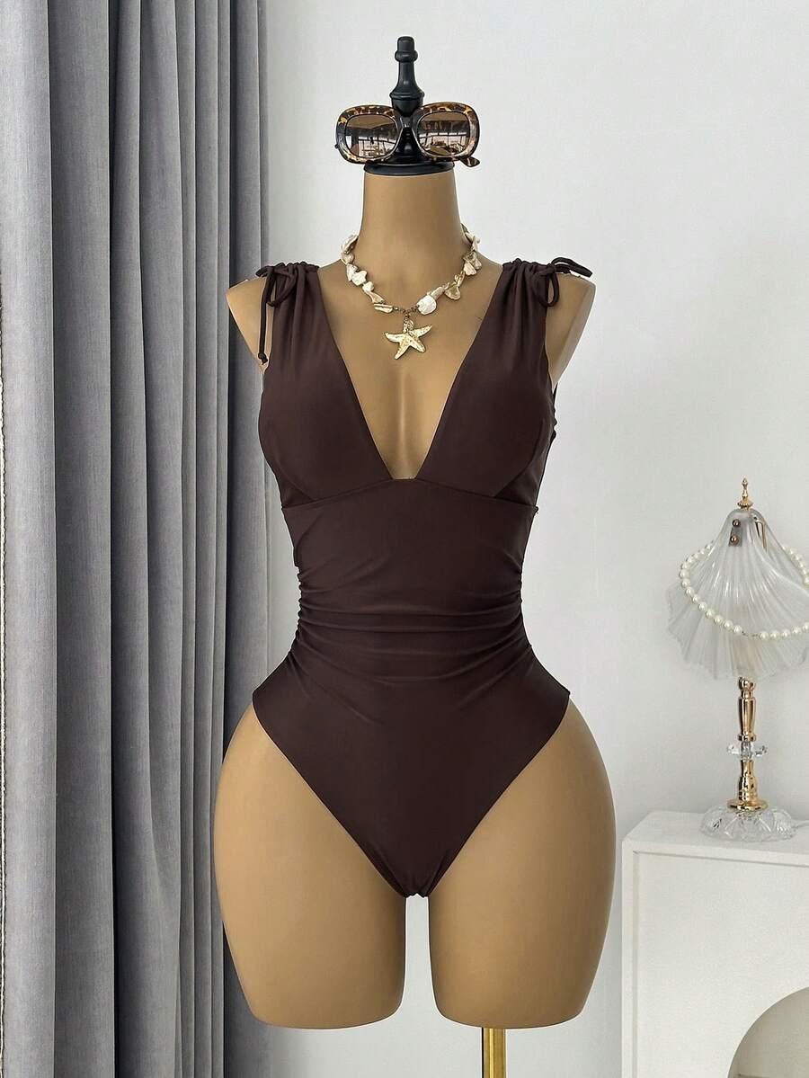 SHEIN JEDNOCZĘŚCIOWY STRÓJ KĄPIELOWY S09__L