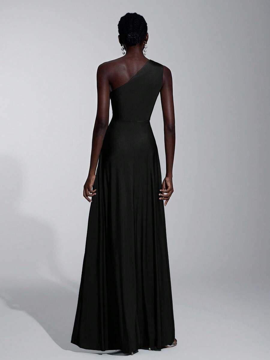 SHEIN CZARNA MAXI SUKIENKA S06__L