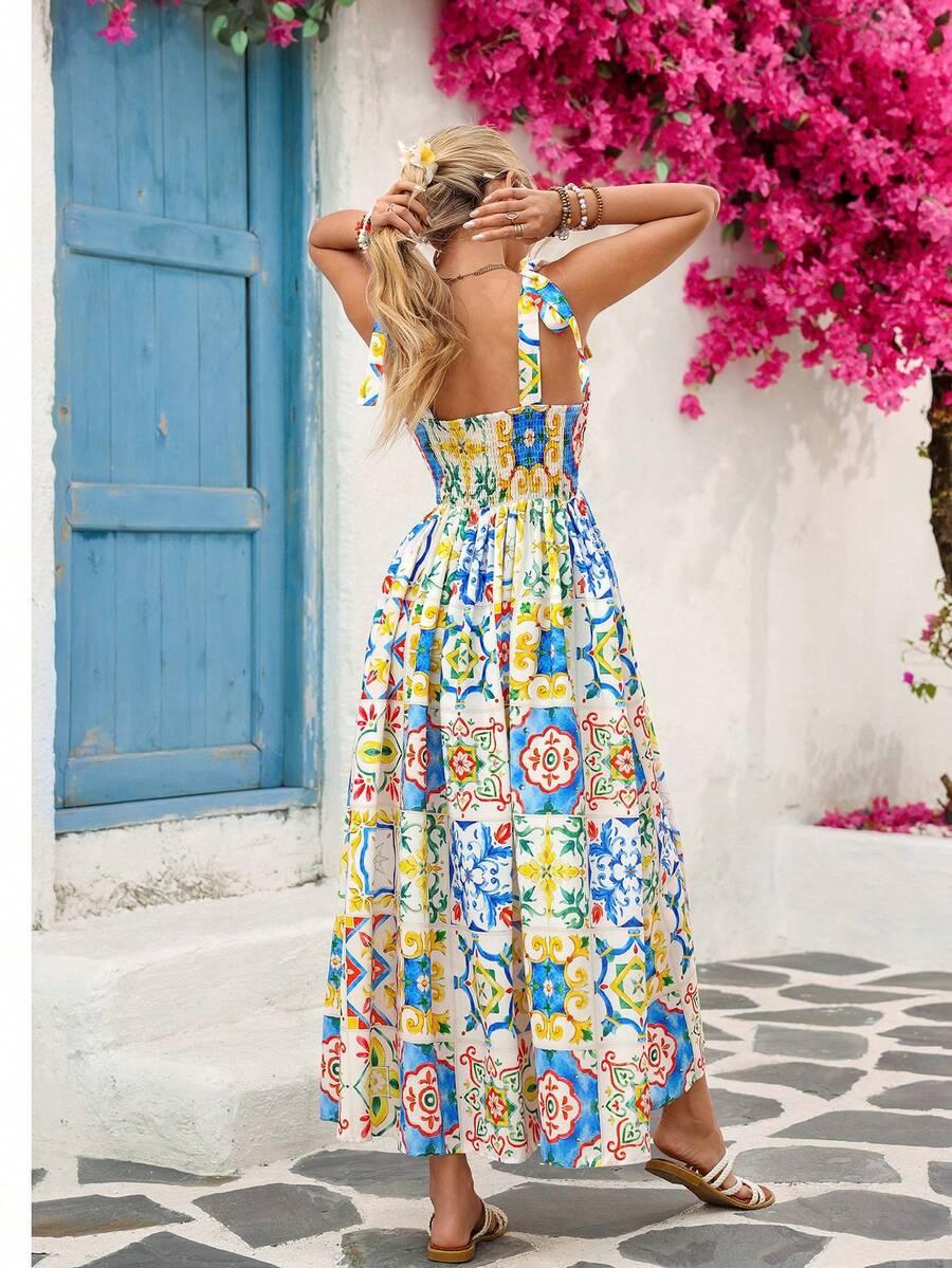 VIVID EDEN MAXI SUKIENKA NADRUK S06__L