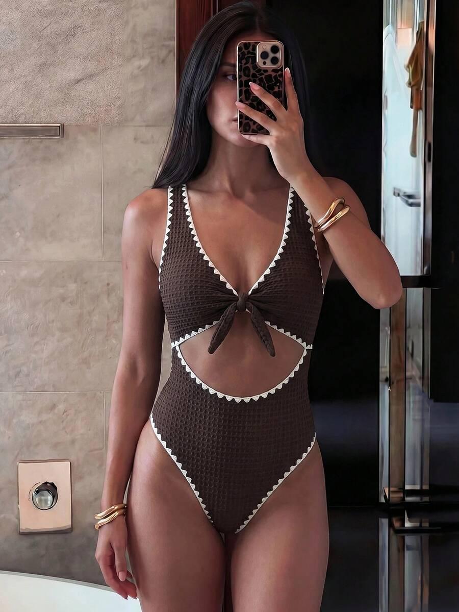 SHEIN JEDNOCZĘŚCIOWY STRÓJ KĄPIELOWY S09__S