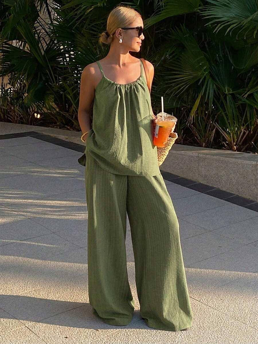 SHEIN ZIELONE SPODNIE CASUAL S06__M