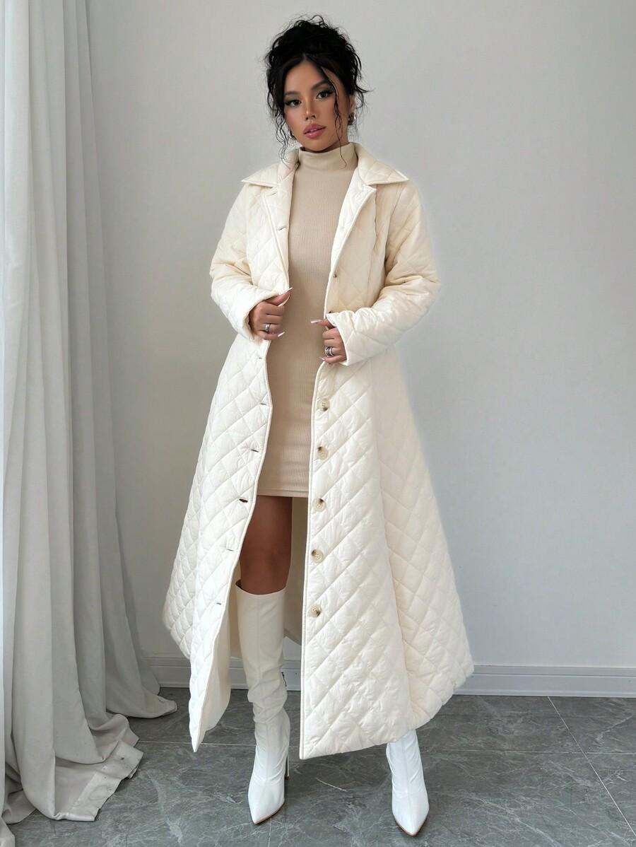 SHEIN PIKOWANY PŁASZCZ GUZIKI W01__M