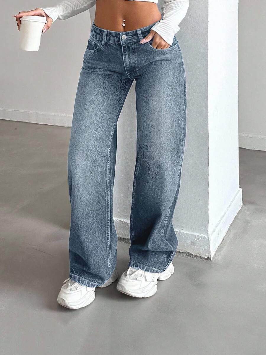 SHEIN NIEBIESKIE SPODNIE JEANS S06__M
