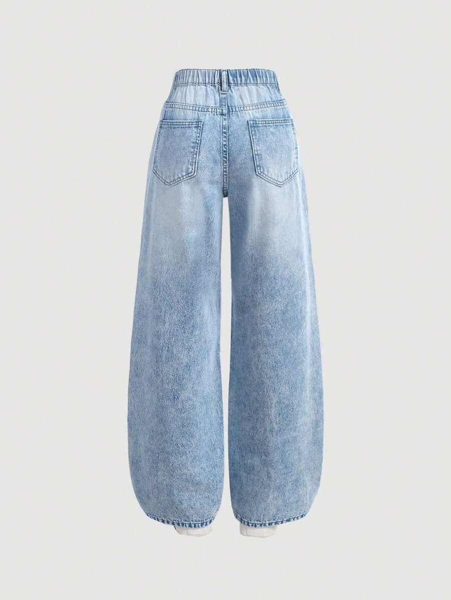 SHEIN NIEBIESKIE SPODNIE JEANS S06__166-170