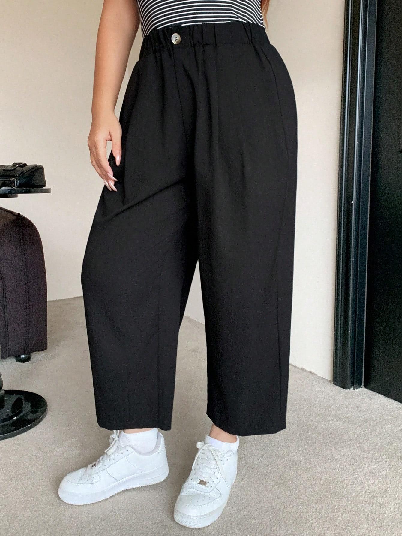 SHEIN CZARNE SPODNIE PROSTE NOGAWKI S06__XXL