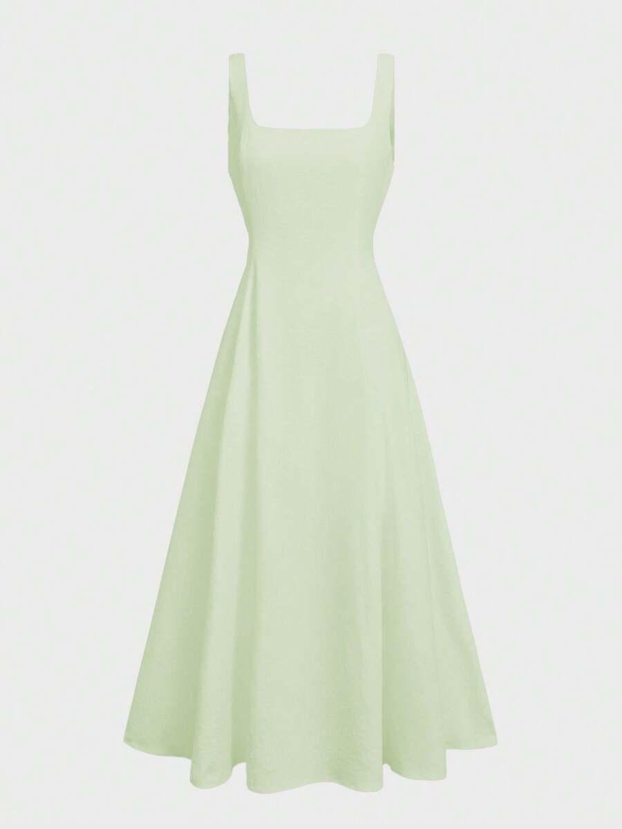 SHEIN ZIELONA MAXI SUKIENKA PK01__S