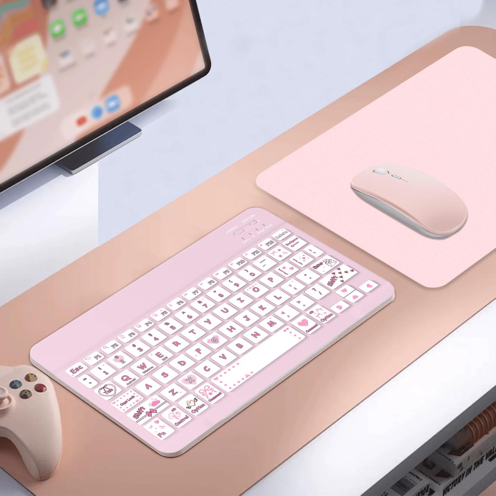 SHEIN RÓŻOWA KLAWIATURA BLUETOOTH S07