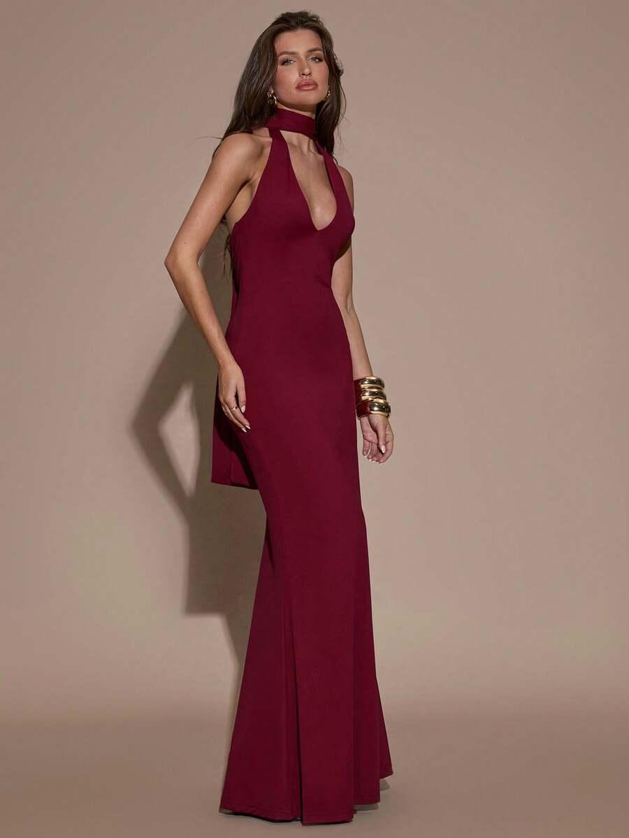 SHEIN MAXI SUKIENKA ODKRYTE RAMIONA
