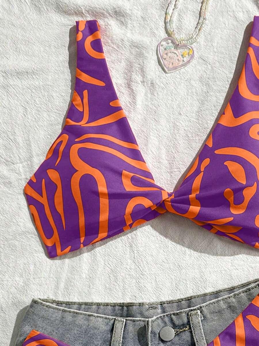 SWIM VCAY DWUCZĘŚCIOWY STRÓJ KĄPIELOWY PRINT S09__XL