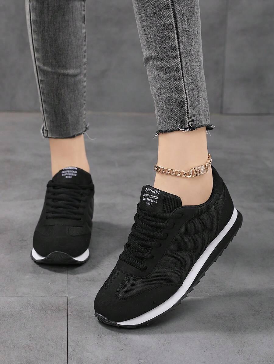 SHEIN SZNUROWANE CZARNE BUTY SPORTOWE S06__45