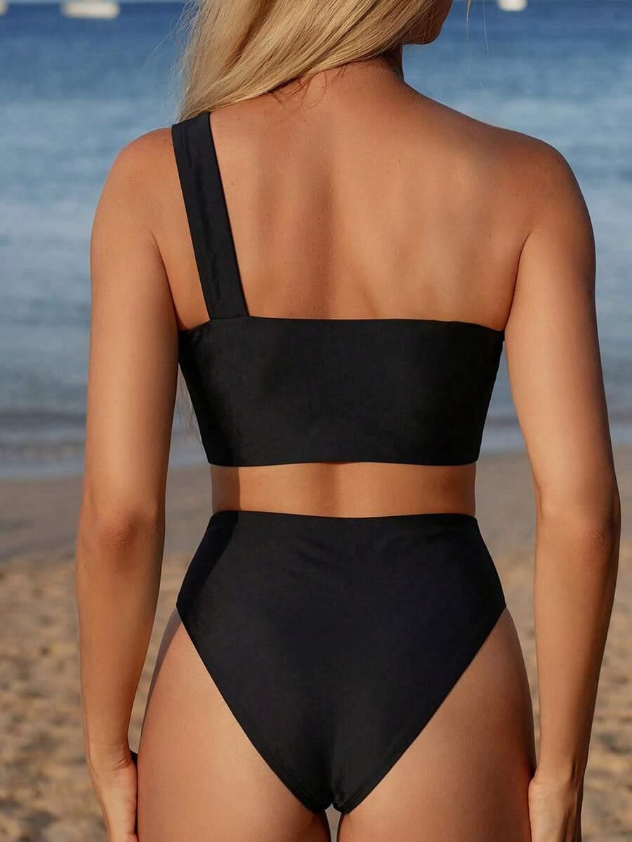 SWIM CHICCIA CZARNY ASYMETRYCZNY KOMPLET BIKINI S09__S