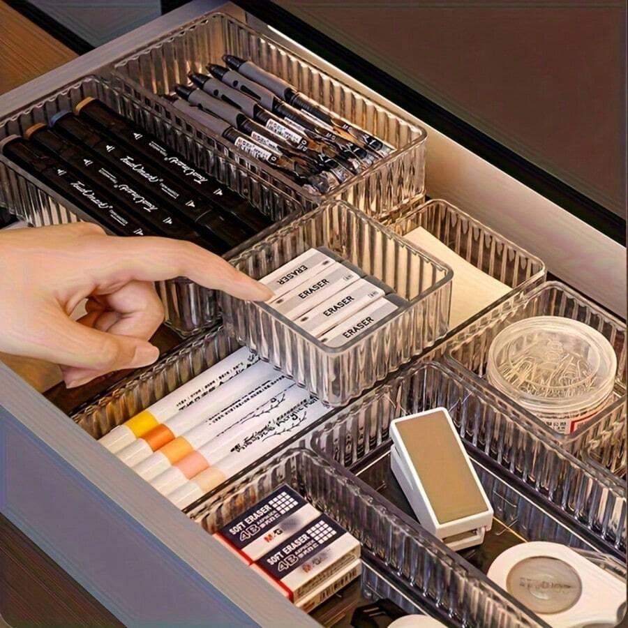 SHEIN PRZEZROCZYSTE PUDEŁKO ORGANIZER S07__25,2X8X4,5
