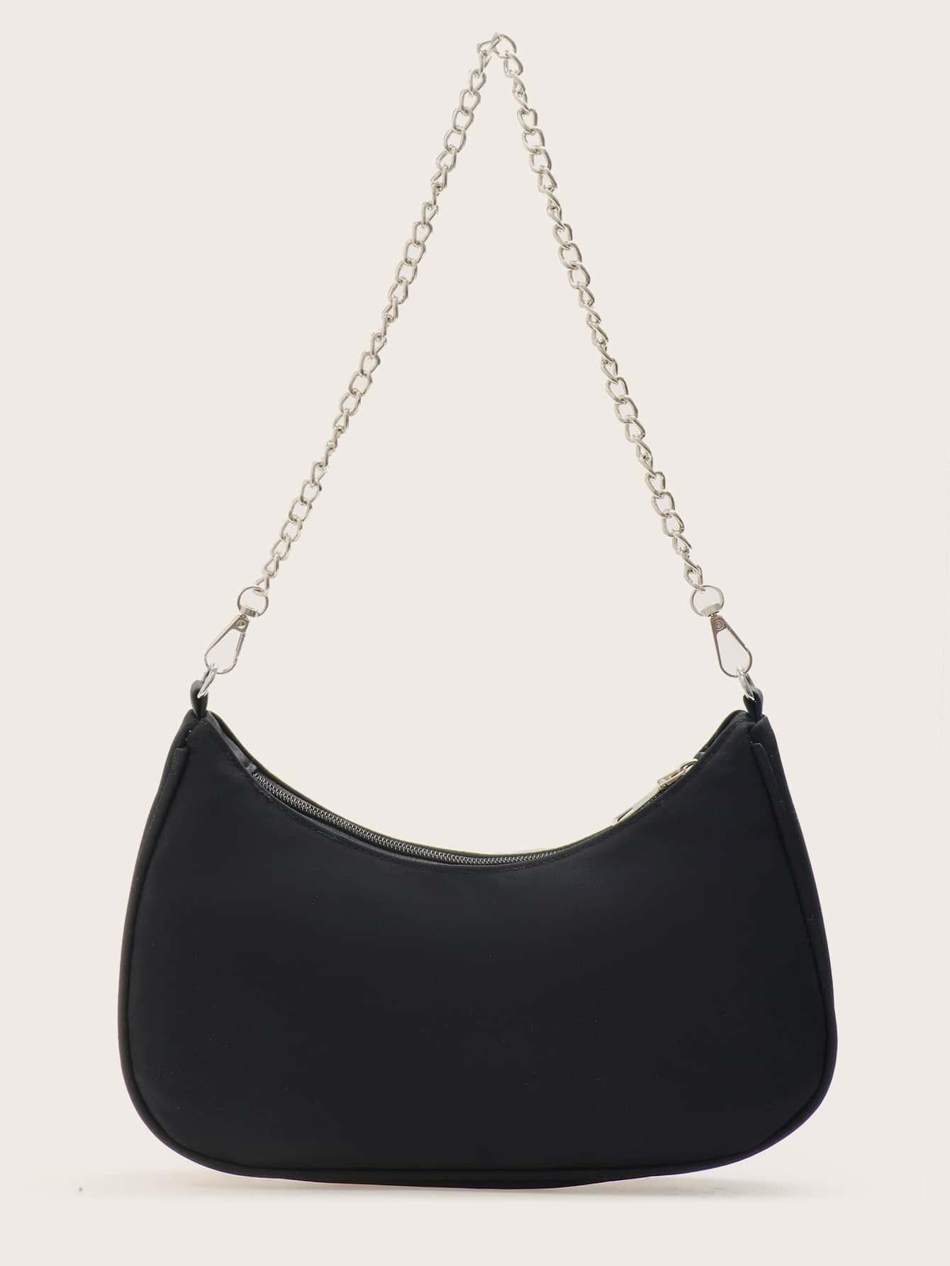 SHEIN CZARNA TOREBKA ŁAŃCUSZEK S07__28X16,5