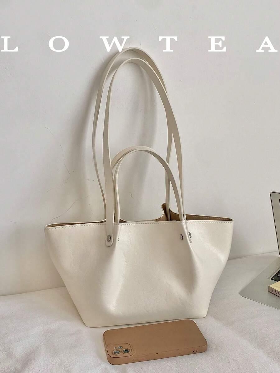 SHEIN BIAŁA TOREBKA IMITACJA SKÓRA S07__9X18X33CM