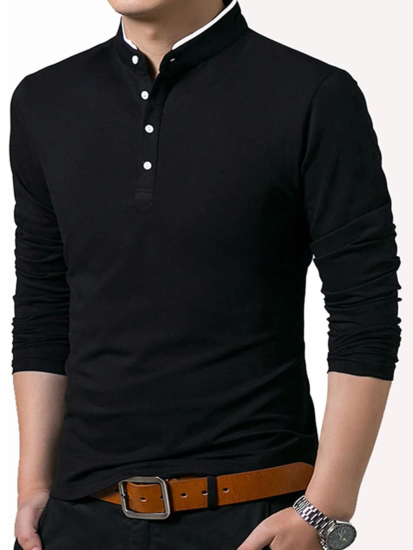 SHEIN CZARNA KOSZULKA POLO PK01__XL
